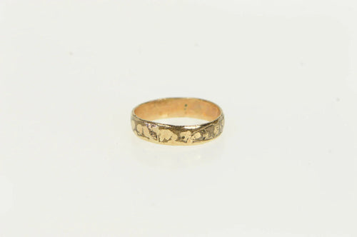 Gold Filled Victorian 3.4mm Patterned Child's Baby Ring