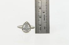 Load image into Gallery viewer, Sterling Silver Pandora Sparkling Teardrop Halo Promise Ring