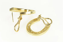 Load image into Gallery viewer, 14K 1.36 Ctw Diamond Curved Loop Statement Earrings Yellow Gold