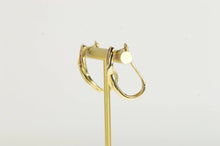 Load image into Gallery viewer, 10K 2.20 Ctw Natural Ruby Diamond Oval Hoop Earrings Yellow Gold