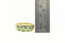 Load image into Gallery viewer, 14K 1.70 Ctw Princess Diamond Emerald Wedding Ring Yellow Gold