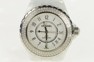 Chanel J-12 H0967 White Ceramic Diamond Women's Watch