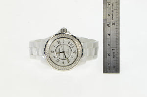 Chanel J-12 H0967 White Ceramic Diamond Women's Watch
