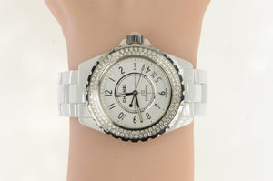 Chanel J-12 H0967 White Ceramic Diamond Women's Watch