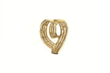 Load image into Gallery viewer, 10K 2.00 Ctw Baguette Diamond Curvy Heart Love Pendant Yellow Gold