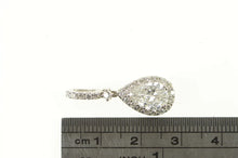 Load image into Gallery viewer, 18K 2.09 Ctw Pear 1.40 Ct VS Diamond Halo Pendant White Gold