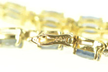Load image into Gallery viewer, 14K 11.38 Ctw Cornflower Sapphire Diamond Tennis Bracelet 6&quot; Yellow Gold