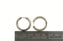 Load image into Gallery viewer, 14K 1.12 Ctw Pave Diamond Inside Outside Hoop Earrings White Gold