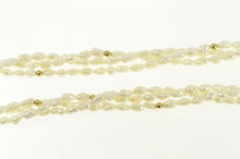 Load image into Gallery viewer, 14K 3.7mm Pearl Layered Beaded Retro Vintage Necklace 18.25&quot; Yellow Gold