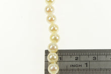 Load image into Gallery viewer, 14K 6.2mm Classic Retro 1950&#39;s Pearl Strand Necklace 23.25&quot; Yellow Gold