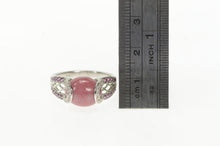Load image into Gallery viewer, 14K Rhodochrosite Diamond Sapphire Statement Ring White Gold