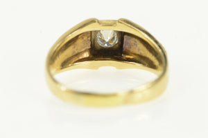 14K 0.50 Ct Old European Cut Men's Diamond Ring Yellow Gold