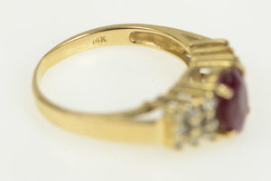 14K 1.70 Ctw LeVian Ruby Diamond Engagement Ring Yellow Gold