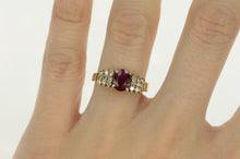 Load image into Gallery viewer, 14K 1.70 Ctw LeVian Ruby Diamond Engagement Ring Yellow Gold