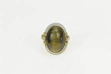 Load image into Gallery viewer, 14K Art Deco Cat&#39;s Eye Mother of Pearl FIligree Ring White Gold