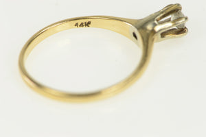 14K 0.25 Ct Old Mine Cut Diamond Engagement Ring Yellow Gold