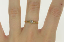 Load image into Gallery viewer, 14K 0.25 Ct Old Mine Cut Diamond Engagement Ring Yellow Gold