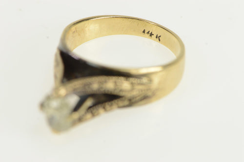 14K 0.60 Ct Old Mine Cut Diamond Engagement Ring Yellow Gold