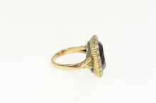 Load image into Gallery viewer, 14K Victorian Oval Amethyst Seed Pearl Cocktail Ring Yellow Gold