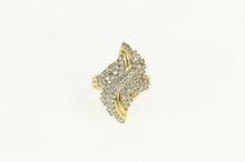 Load image into Gallery viewer, 14K 2.00 Ctw Diamond Wavy Cluster Freeform Ring Yellow Gold