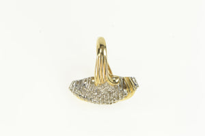 14K 2.00 Ctw Diamond Wavy Cluster Freeform Ring Yellow Gold