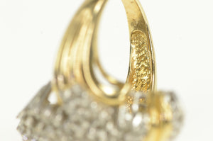 14K 2.00 Ctw Diamond Wavy Cluster Freeform Ring Yellow Gold