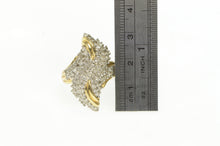 Load image into Gallery viewer, 14K 2.00 Ctw Diamond Wavy Cluster Freeform Ring Yellow Gold