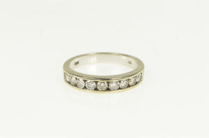 14K 1.00 Ctw Diamond Classic Wedding Band Ring White Gold