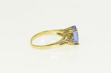 Load image into Gallery viewer, 14K LeVian Tanzanite Diamond Cluster Statement Ring Yellow Gold