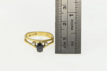 Load image into Gallery viewer, 14K 1950&#39;s Natural Sapphire Diamond Engagement Ring Yellow Gold