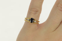 Load image into Gallery viewer, 14K 1950&#39;s Natural Sapphire Diamond Engagement Ring Yellow Gold