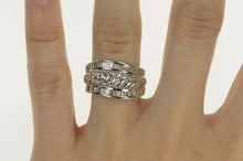 Load image into Gallery viewer, 18K Ctw Diamond Encrusted Statement Band Ring White Gold