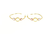 Load image into Gallery viewer, 18K Marco Bicego Jaipur Citrine Amethyst Hoop Earrings Yellow Gold