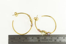 Load image into Gallery viewer, 18K Marco Bicego Jaipur Citrine Amethyst Hoop Earrings Yellow Gold