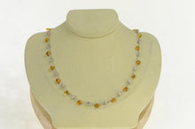 Load image into Gallery viewer, 18K Marco Bicego Paradise Citrine Chain Designer Necklace 15.5&quot; White Gold