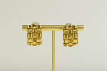 Load image into Gallery viewer, 18K Roberto Coin Appassionata Woven Clip Back Earrings Yellow Gold