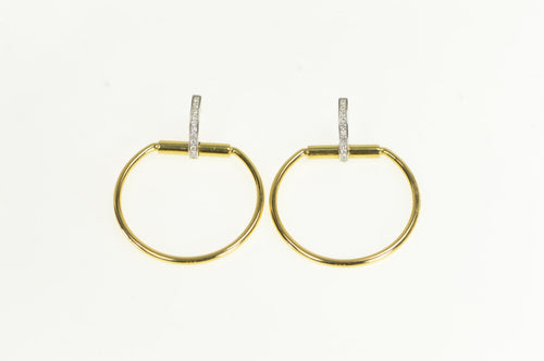 18K Roberto Coin Classica Parisienne Diamond Earrings Yellow Gold