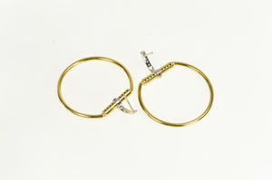 18K Roberto Coin Classica Parisienne Diamond Earrings Yellow Gold