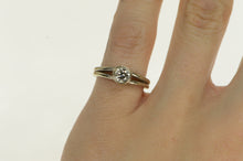 Load image into Gallery viewer, 18K 0.52 Ct Round Diamond Classic Engagement Ring White Gold