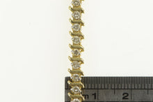 Load image into Gallery viewer, 14K 1.92 Ctw Diamond Wavy Link Classic Tennis Bracelet 6.75&quot; Yellow Gold