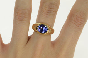 14K 1.40 Ctw Ben Kho Tanzanite Diamond Ring Yellow Gold