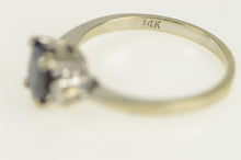 Load image into Gallery viewer, 14K 1.35 Ctw Natural Sapphire Diamond Engagement Ring White Gold