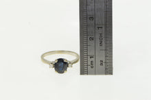 Load image into Gallery viewer, 14K 1.35 Ctw Natural Sapphire Diamond Engagement Ring White Gold