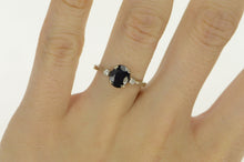 Load image into Gallery viewer, 14K 1.35 Ctw Natural Sapphire Diamond Engagement Ring White Gold