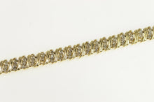 Load image into Gallery viewer, 10K 1.32 Ctw Diamond Wavy Striped Tennis Bracelet 7.25&quot; Yellow Gold