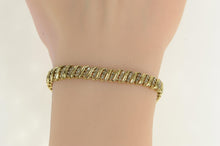 Load image into Gallery viewer, 10K 1.32 Ctw Diamond Wavy Striped Tennis Bracelet 7.25&quot; Yellow Gold