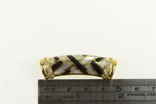 Load image into Gallery viewer, 14K Asch Grossbardt Diamond Woven Onyx Inlay Pendant Yellow Gold