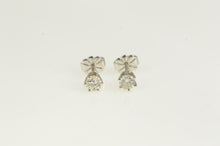 Load image into Gallery viewer, 14K 0.43 Ctw Diamond Solitaire Vintage Stud Earrings White Gold