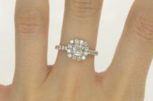Load image into Gallery viewer, 14K 1.81 Ctw Cushion Diamond Halo Engagement Ring White Gold