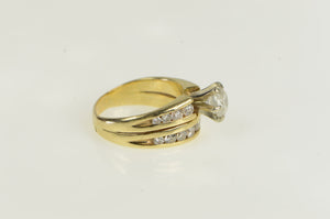 14K 1.10 Ctw Diamond Bridal Set Engagement Ring Yellow Gold